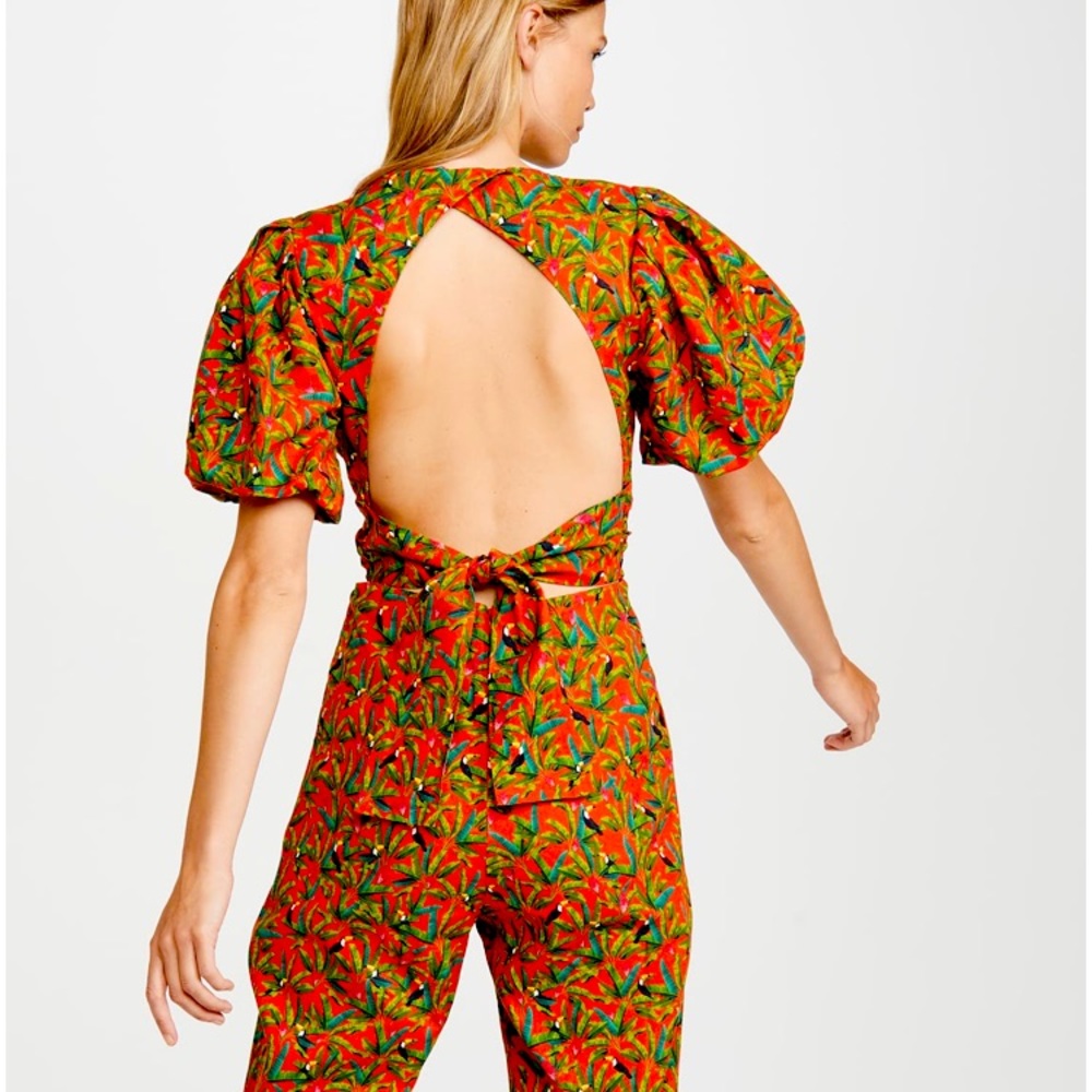 Farm Rio Toucano Paradise open-back jumpsuit